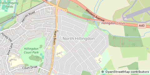 Map of Uxbridge, Middlesex