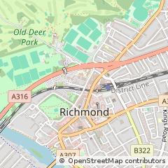 Map of Richmond, Surrey