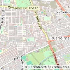 Map of Manchester, Lancashire