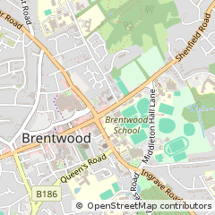 Map of Brentwood, Essex
