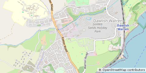 Map of Dawlish, Devon