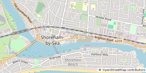 Map of Shoreham-by-SEA, West Sussex