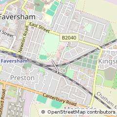 Map of Faversham, Kent