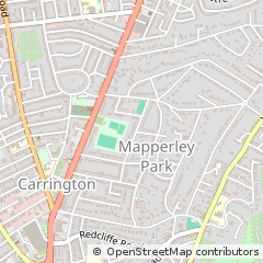 Map of Nottingham, Nottinghamshire