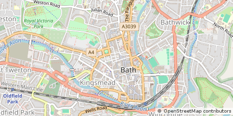 Map of Bath, Somerset
