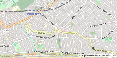 Map of Bournemouth, Dorset