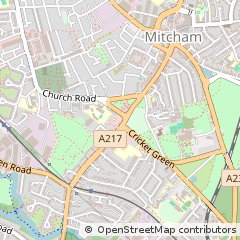 Map of Mitcham, Surrey