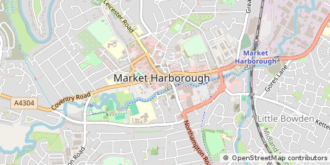 Map of Market Harborough, Leics
