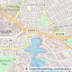 Map of Plymouth, Devon