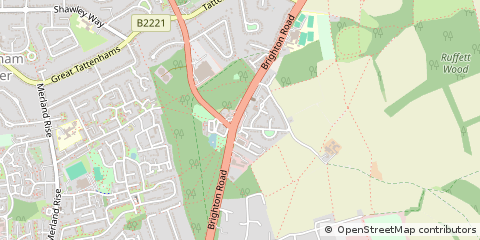 Map of Tadworth, Surrey