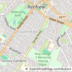Map of Renfrew, Renfrewshire