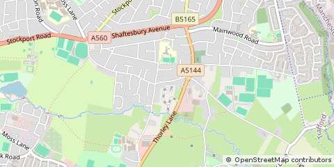Map of Altrincham, Cheshire