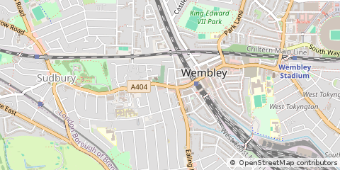 Map of Wembley, Middlesex