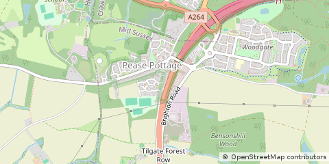 Map of Crawley, West Sussex
