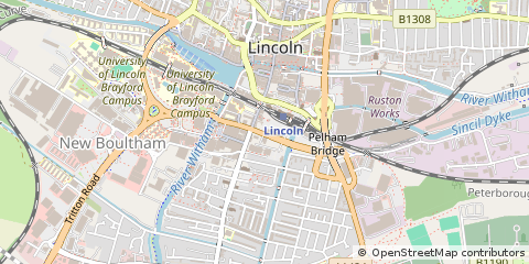 Map of Sheffield, Lincolnshire