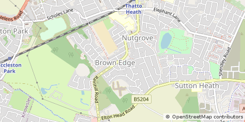 Map of ST. Helens, Merseyside