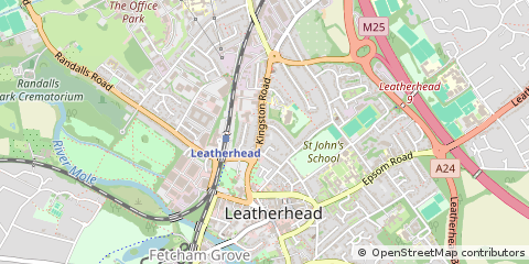 Map of Leatherhead
