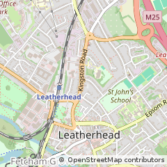 Map of Leatherhead