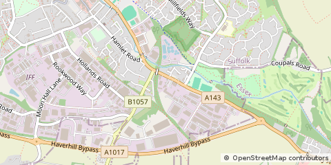 Map of Haverhill, Suffolk
