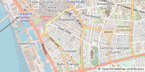 Map of Liverpool, Merseyside