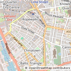 Map of Liverpool, Merseyside