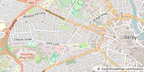 Map of Derby, Derbyshire