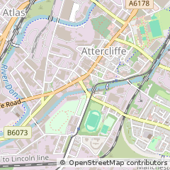 Map of Sheffield, South Yorkshire