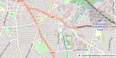 Map of Birmingham, West Midlands