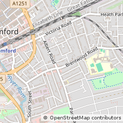 Map of Romford, Essex,