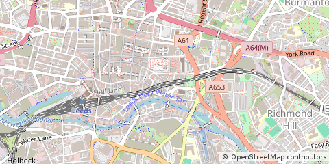 Map of Leeds, West Yorkshire