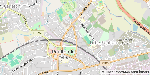 Map of Poulton-LE-Fylde, Lancashire
