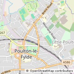 Map of Poulton-LE-Fylde, Lancashire