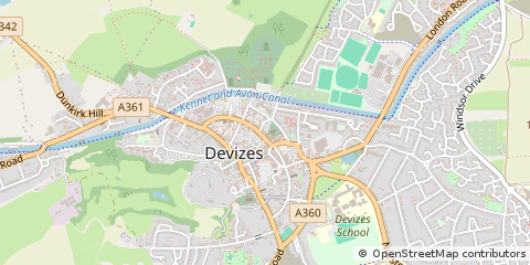 Map of Devizes, Wiltshire