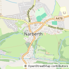 Map of Narberth, Pembrokeshire