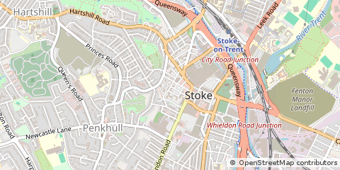 Map of Stoke-on-Trent, Staffordshire