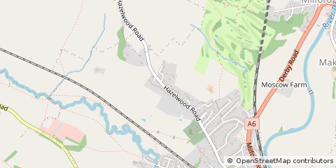 Map of Belper, Derbyshire