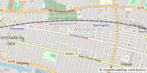 Map of Hove, East Sussex