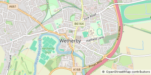 Map of Wetherby, West Yorkshire