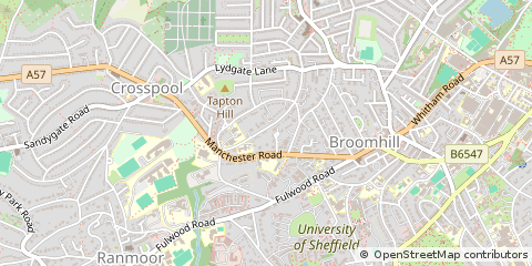 Map of Sheffield