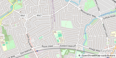 Map of Pinner, Middlesex