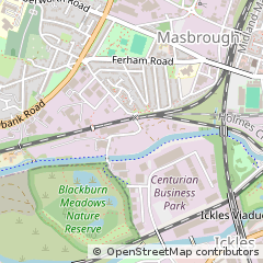 Map of Rotherham, South Yorkshire