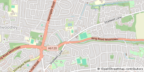 Map of Leeds, West Yorkshire