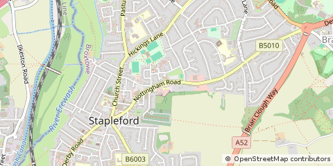 Map of Stapleford, Nottinghamshire