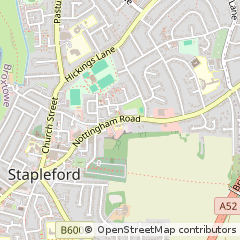 Map of Stapleford, Nottinghamshire