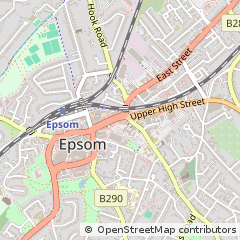 Map of Epsom, Surrey
