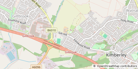 Map of Kimberley, Nottingham