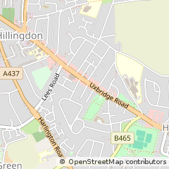 Map of Hillingdon, Middlesex