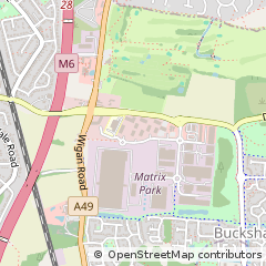 Map of Chorley, Lancashire