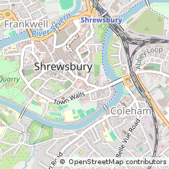 Map of Shrewsbury, Shropshire