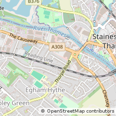 Map of Staines, Middlesex